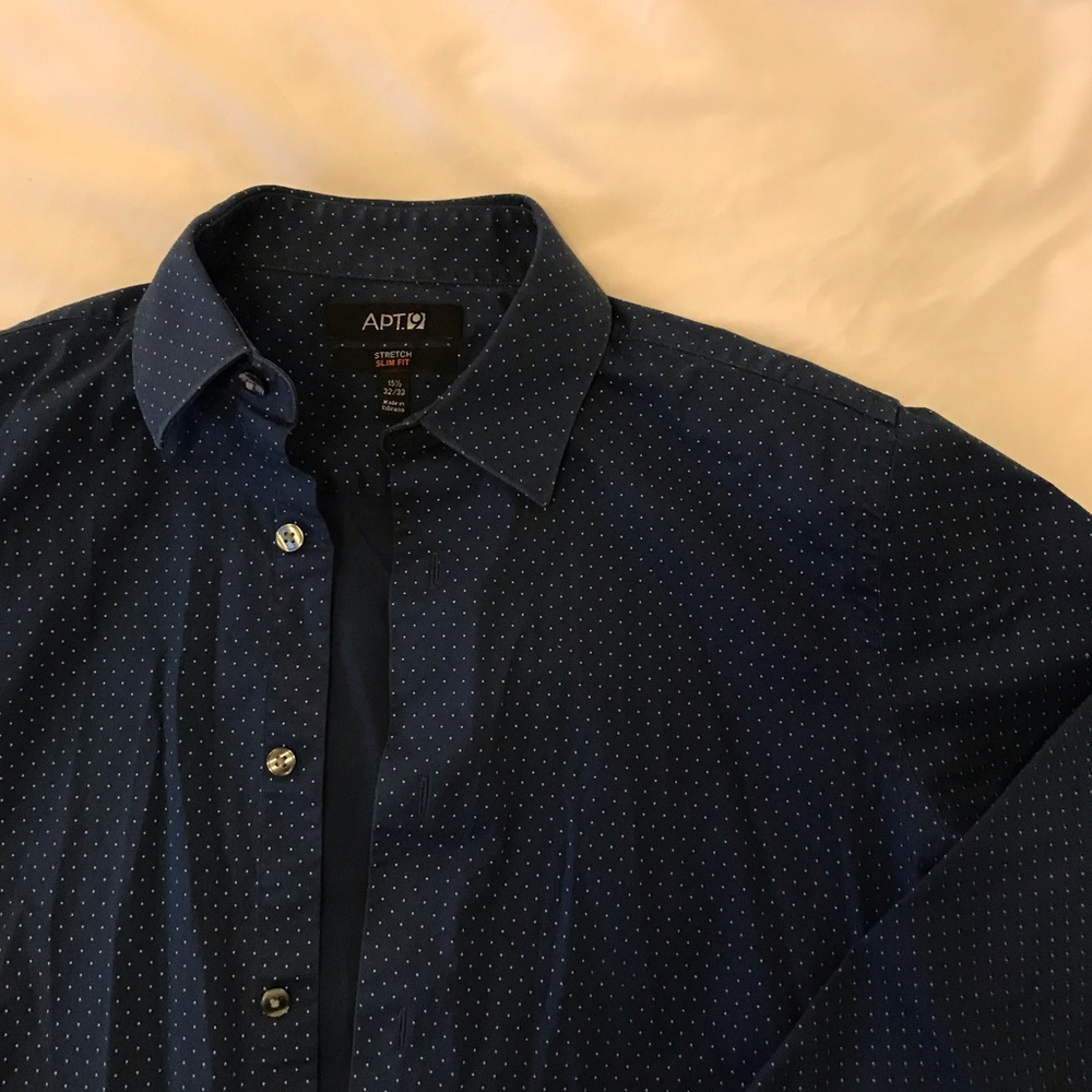Apt 9 navy blue collared shirt